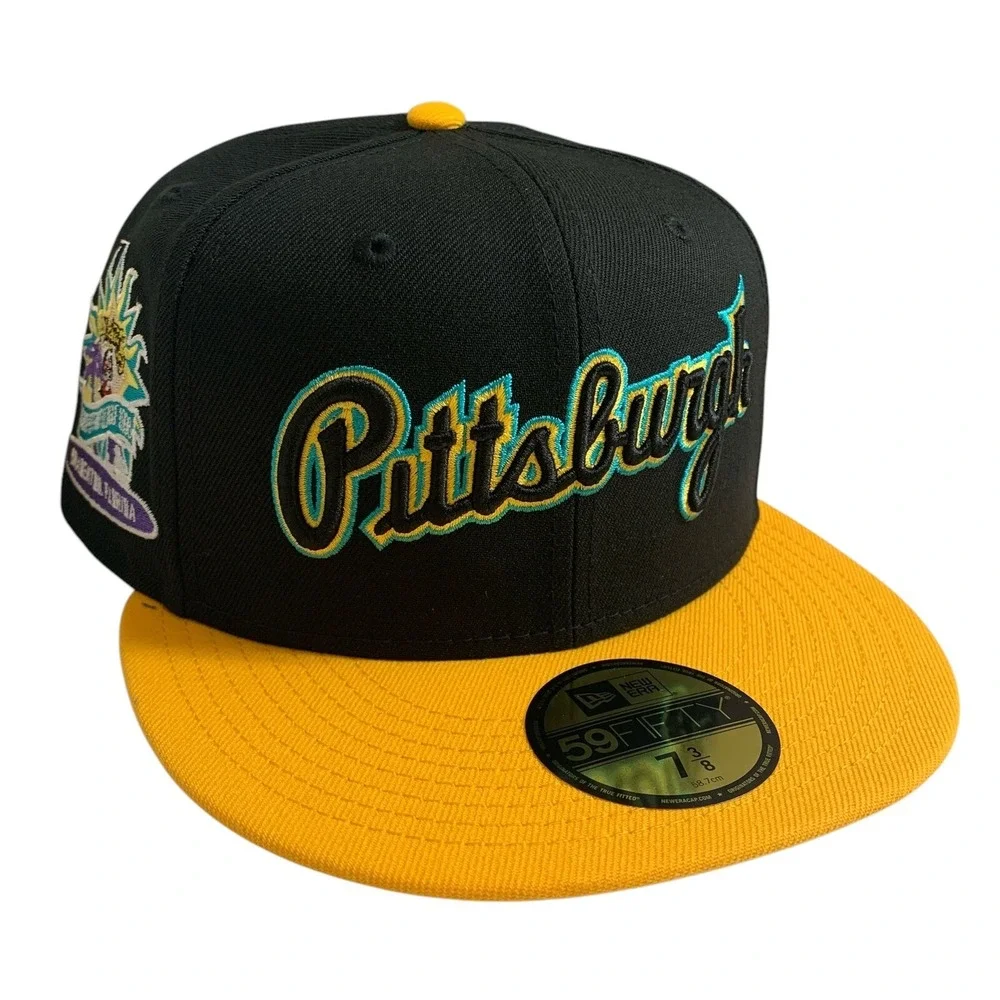 Pittsburgh Pirates New Era 59FIFTY Retro Spring Training Fitted Hat Size 7 3/8